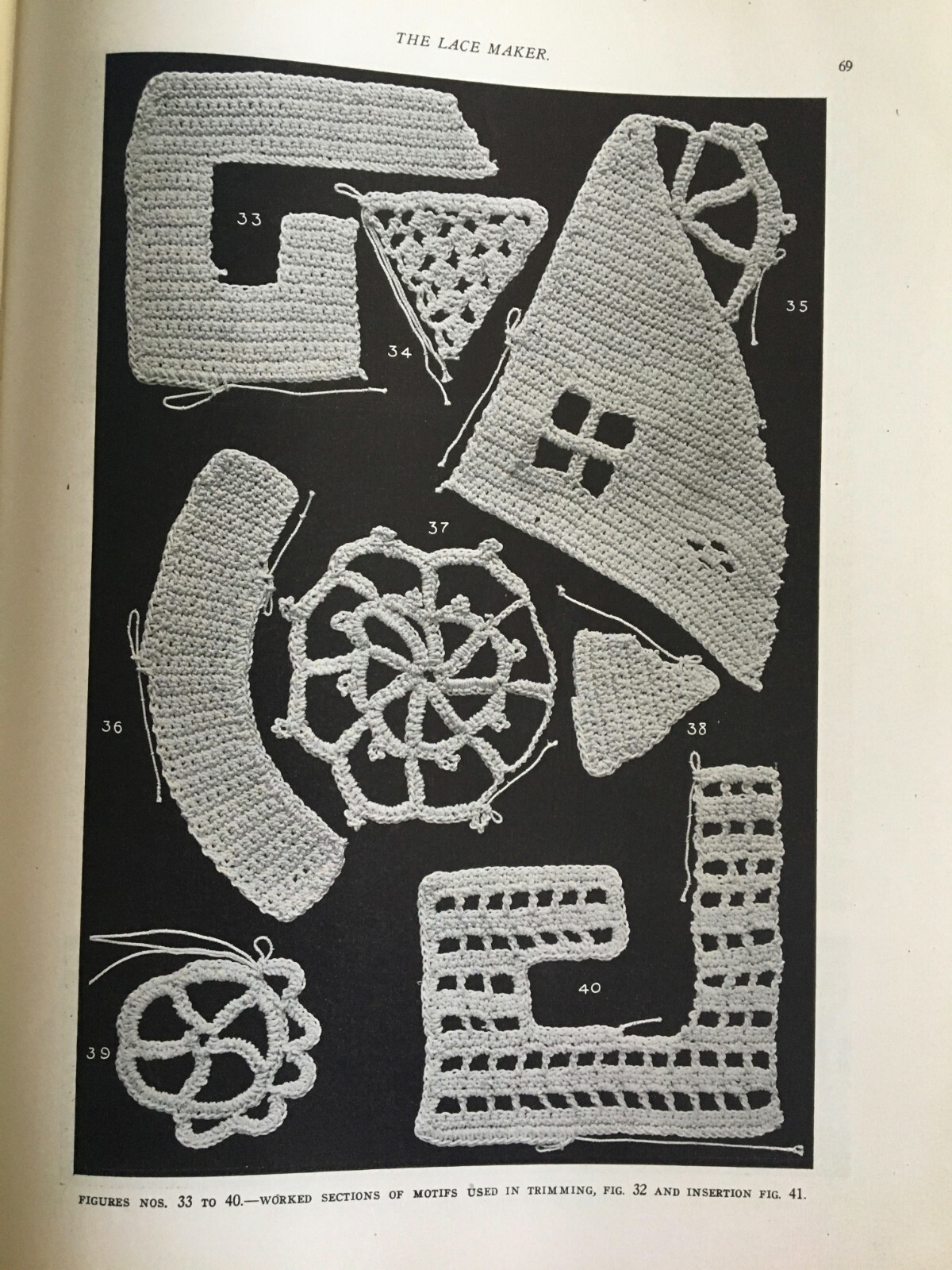 Antique 1912 The Lace Maker Venetian Crochet by Sara Hadley Booklet !!