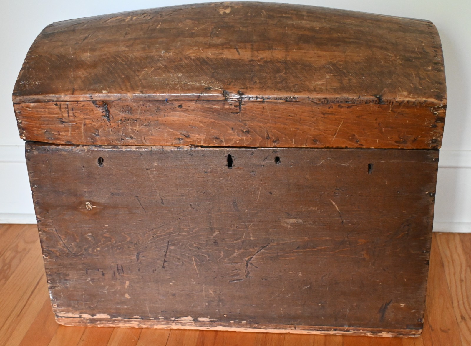 Antique 19th C Handmade Trunk Hump Camel Domed Excellent Condition Patina