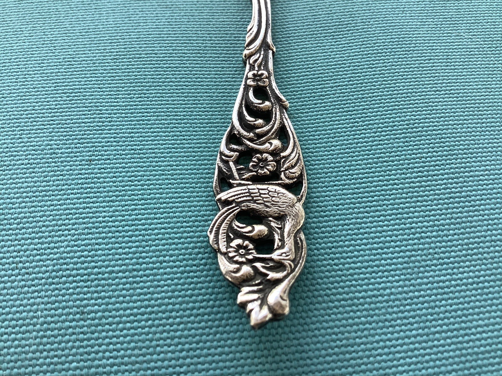 ELABORATE SILVER PICKLE FORK MADE IN HOLLAND 6 3/4”