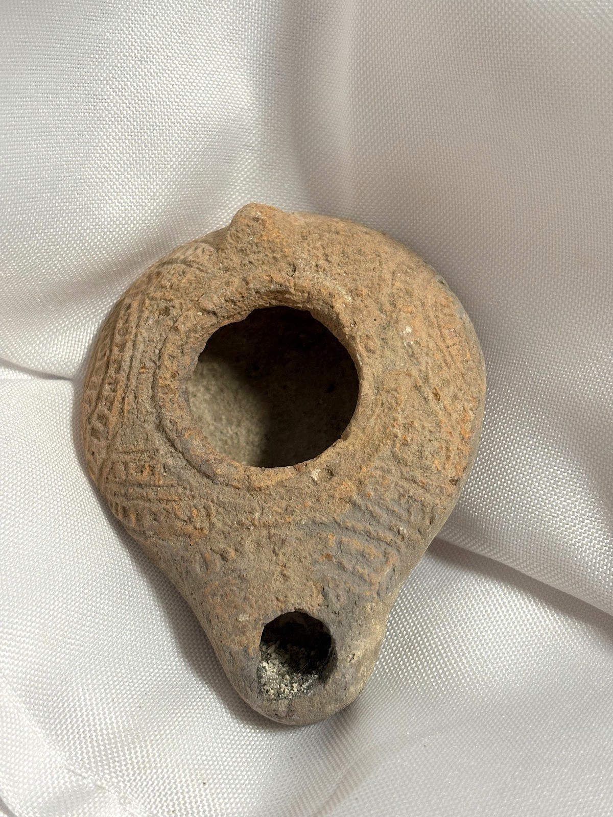 Ancient Holy Land Roman Oil Lamp 1st Century AD Clay Lamp 9×8 cm