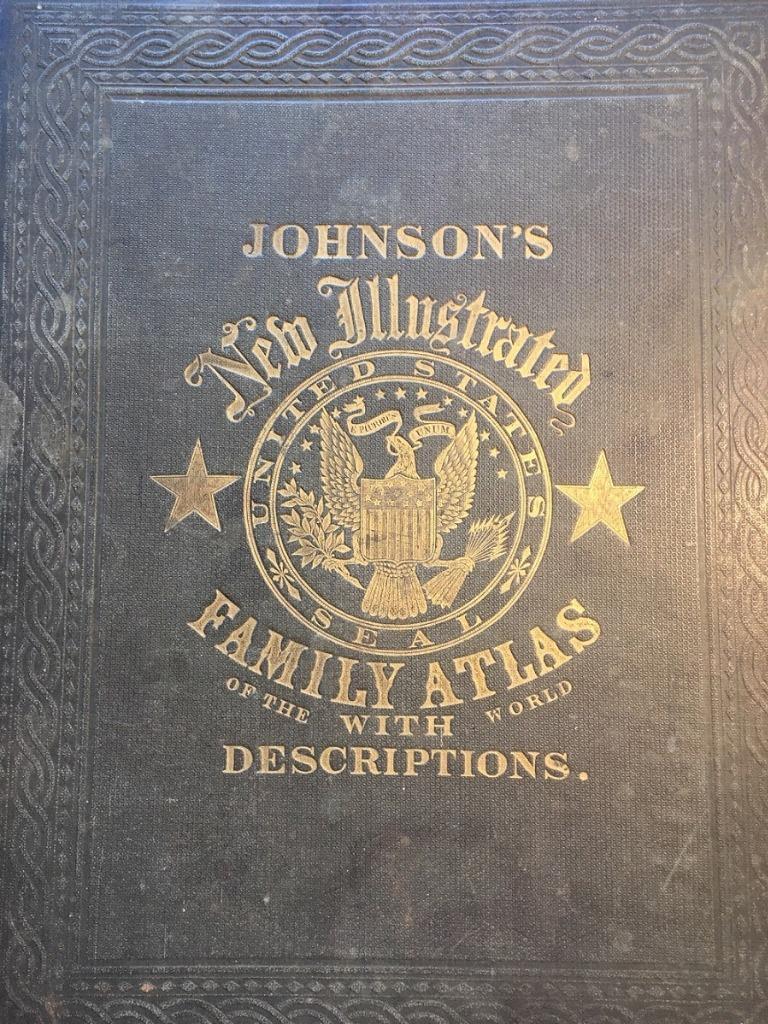 1864 NEW JERSEY Map Hand colored~Johnson & Ward 1864 Family Atlas~18 x 14 inches