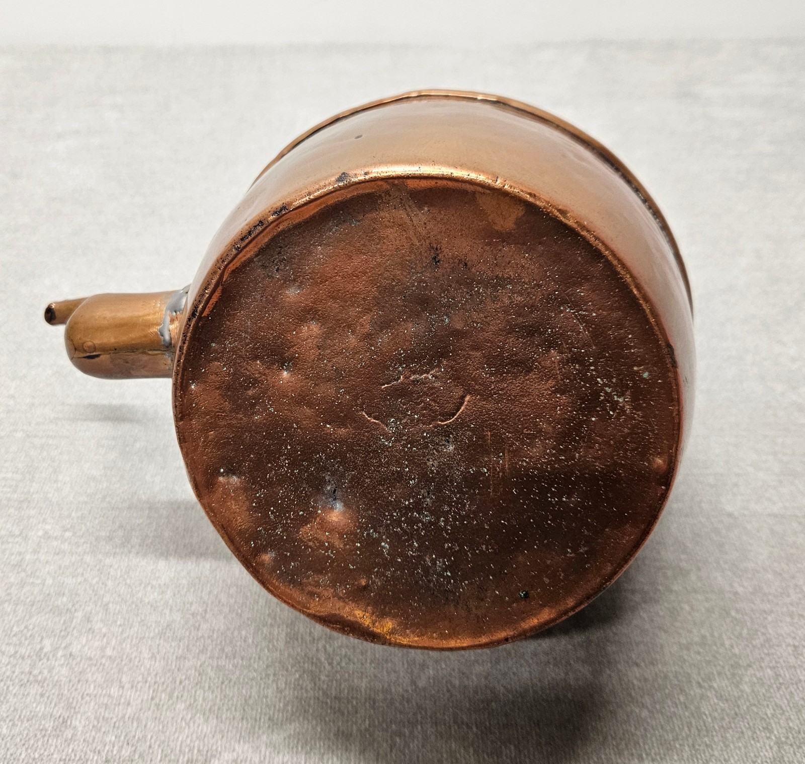 Antique Copper Kettle Rustic Goose Neck Brass Primitive Tea Pot Decorative READ
