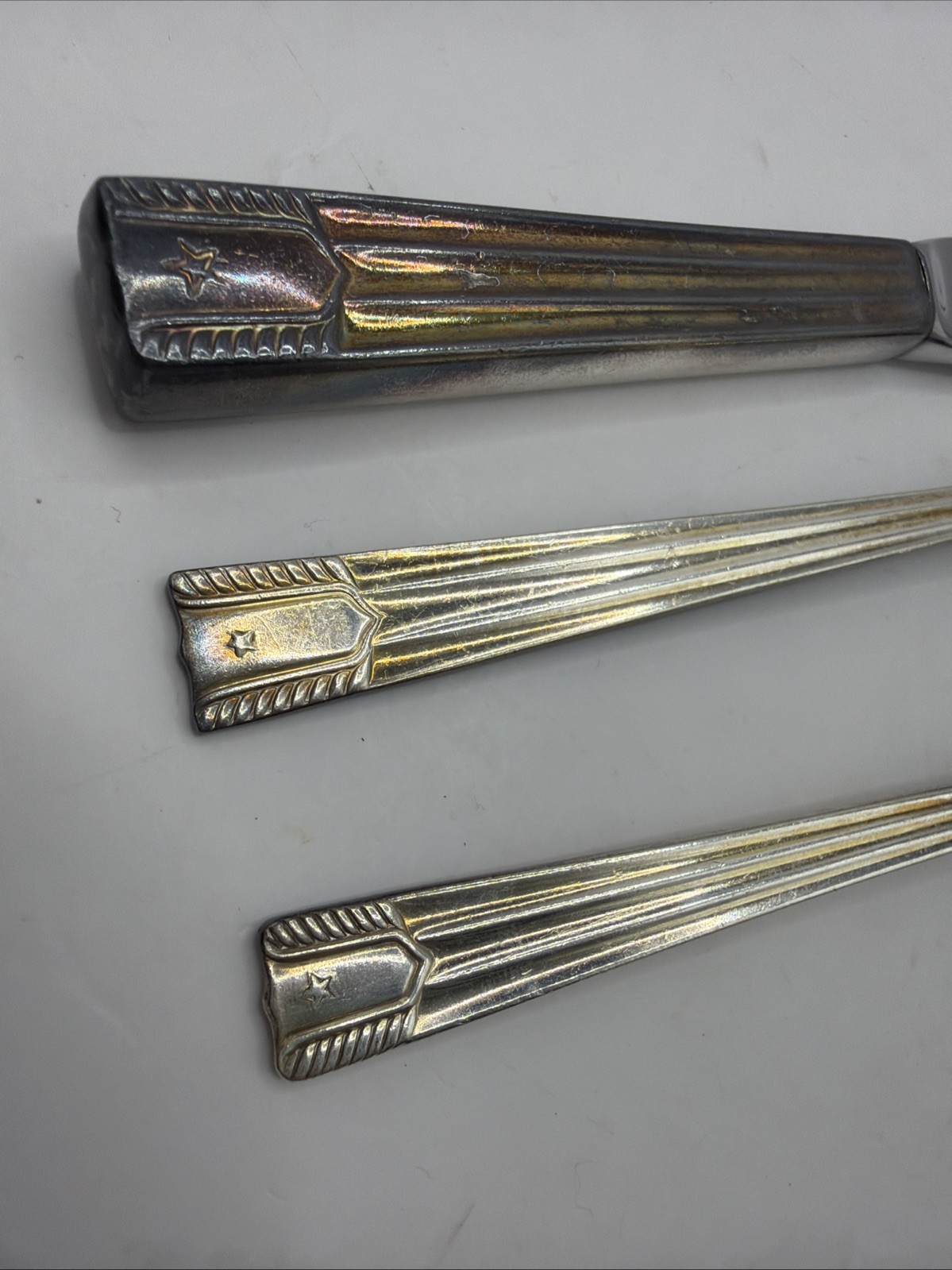 Vintage Insico SilverPlate Flatware Set Knife Fork Spoon UNITED AIRLINES Pattern