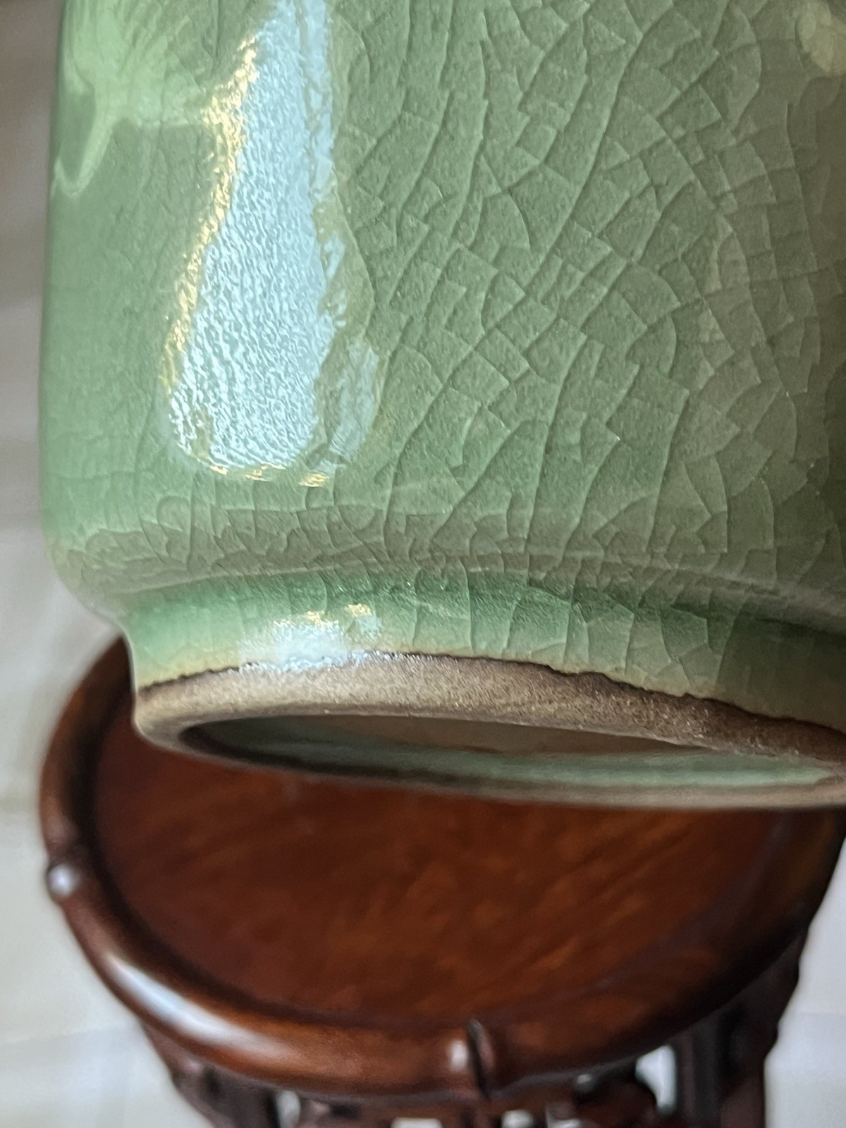 celadon vase