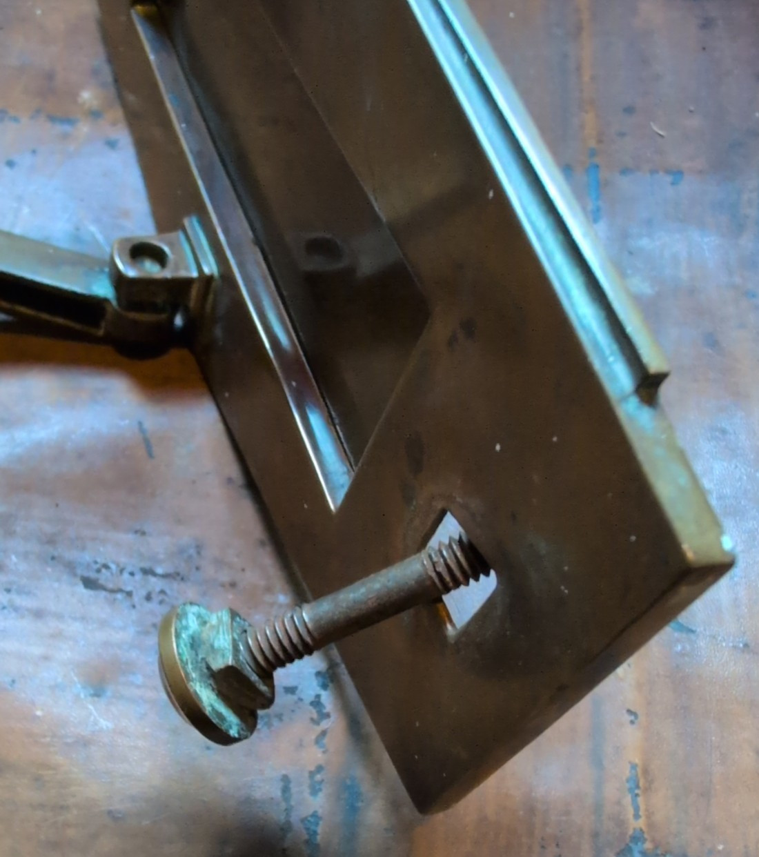 ART DECO DOOR KNOCKER / LETTERBOX – Vintage Brass Salvage Door Knocker Antique?