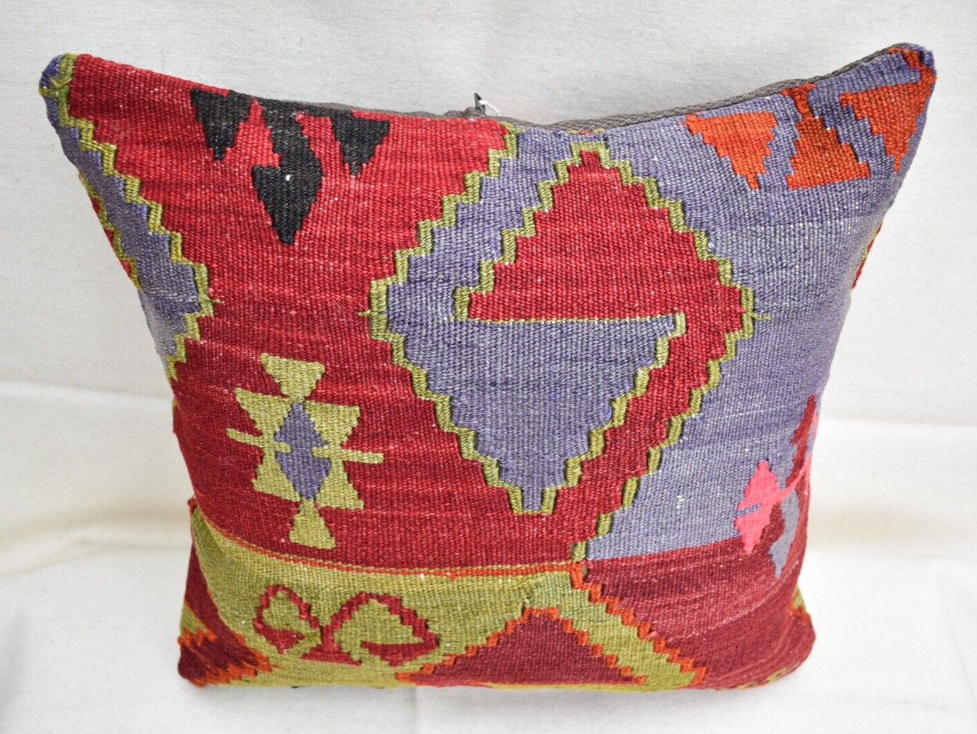 16”x16” Decorative Handmade Turkish Kilim Pillow Cover Sofa Rug Cushion Cover