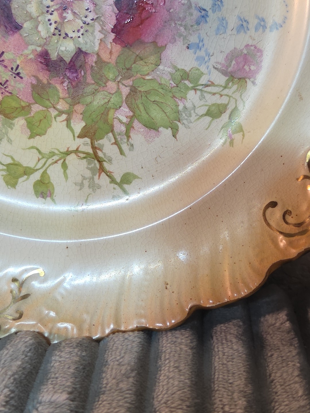 Crown Devon Handpainted FLORAL PLATE Royal Devon SF & Co 543 S Fielding & Co.