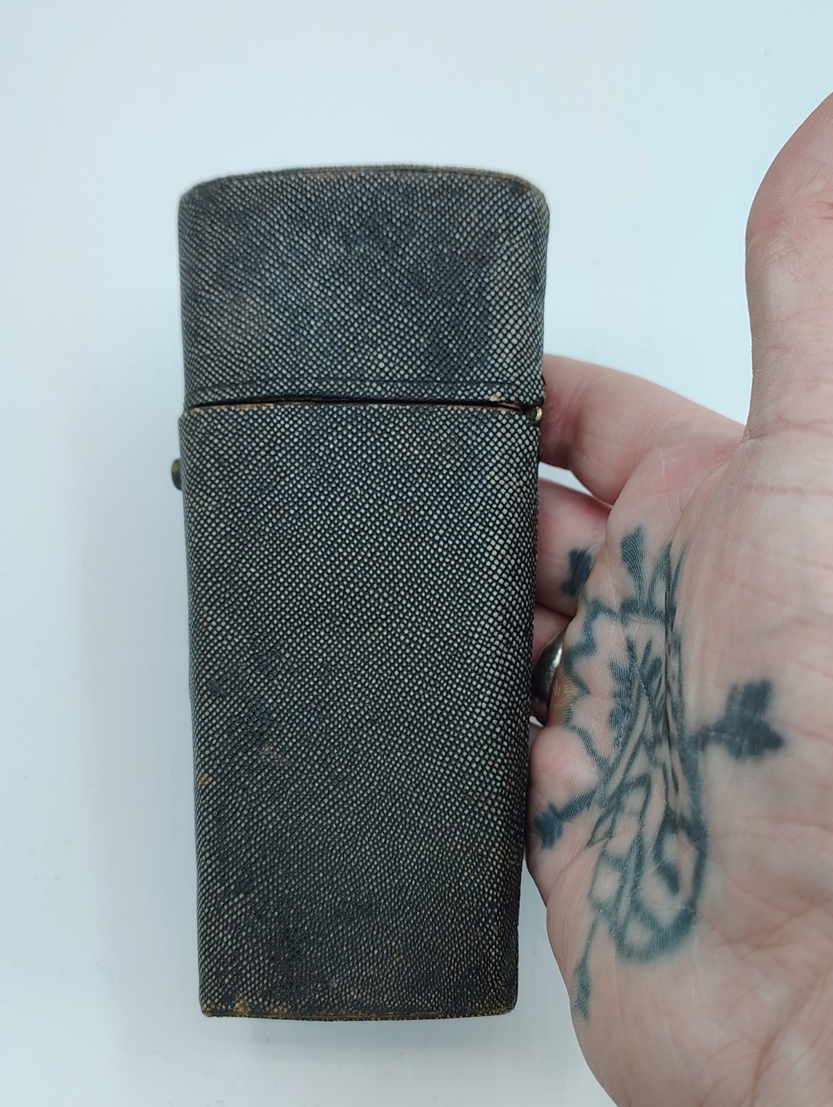 Late 1700s Sailor Cartographer map maker tools in Shagreen Shark skin case etui