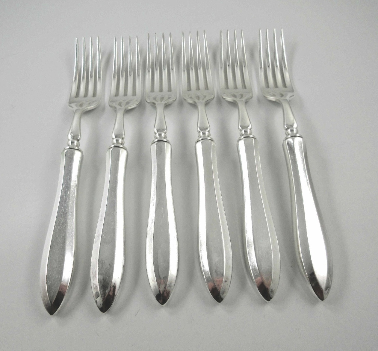 Oneida Community PATRICIAN 6 Hollow Handle Dinner Forks Silverplate Flatware