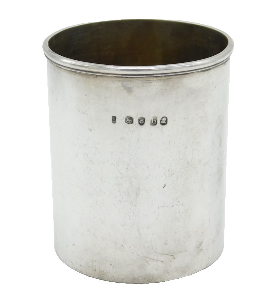 George III Sterling Silver Beaker Cup Antique 1817 London, John Death