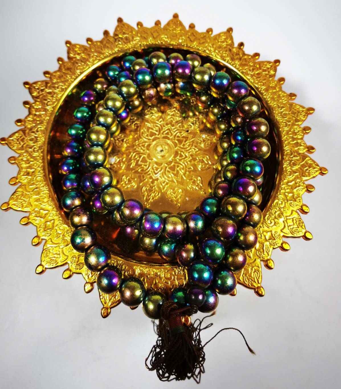 Necklace 108 Leklai Beads LP Toh Rainbow Thai Amulet Prayer Mala Protection 10MM