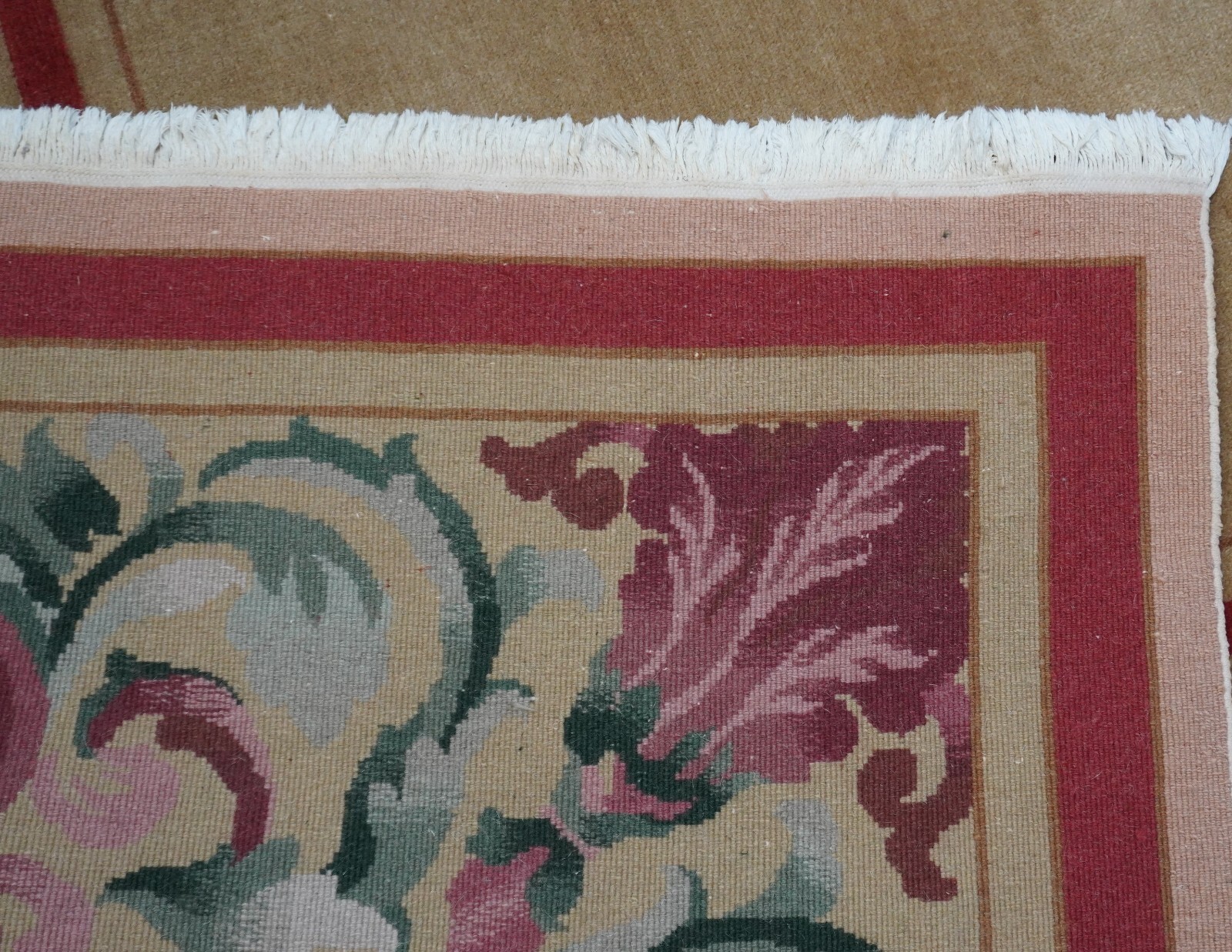 Chinese Tibetan Savonnerie Style hand knotted Wool Oriental Rug 7’8″ x 10′