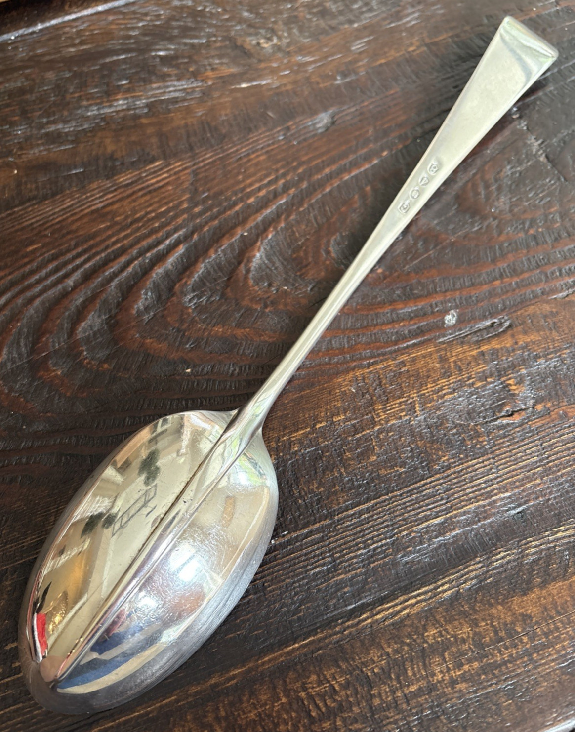 LARGE! Gerity Georgian G48 Silver 13″ Stuffing Serving Spoon “Rat Tail Style”