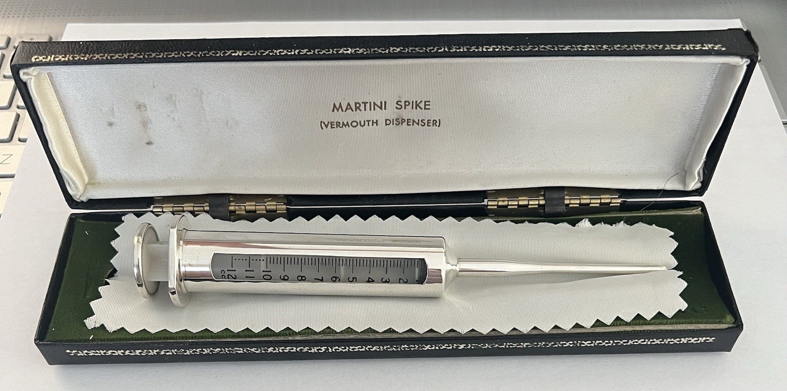 Vintage 1960 ‘s Gorham Sterling Silver Martini Spike Vermouth Dispenser (Box)