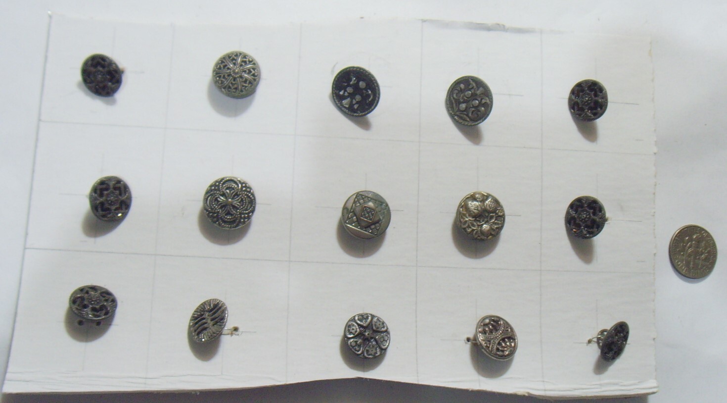 Early to Mid 1800s antique museum grade collector assorted buttons lot 54050