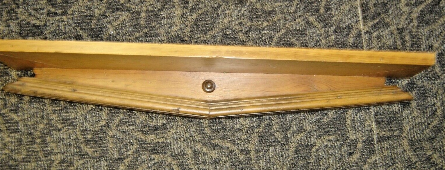 Antique Pine Clock Shelf 31″ long x 5 1/2″ x 4 1/2” tall #998