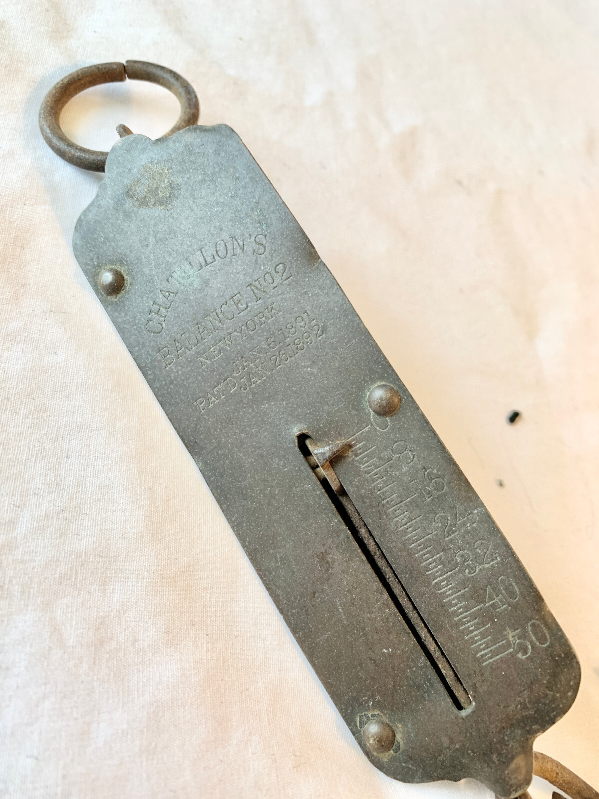 Antique Brass Chatillon’s Hand Scale