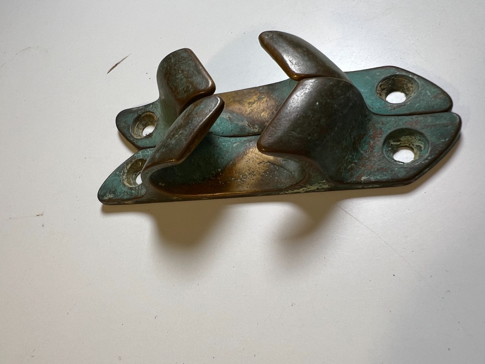 Antique Pair Solid Brass Boat Cleats 4 1/8″ Yacht Sailboat Dock Chocks Marine