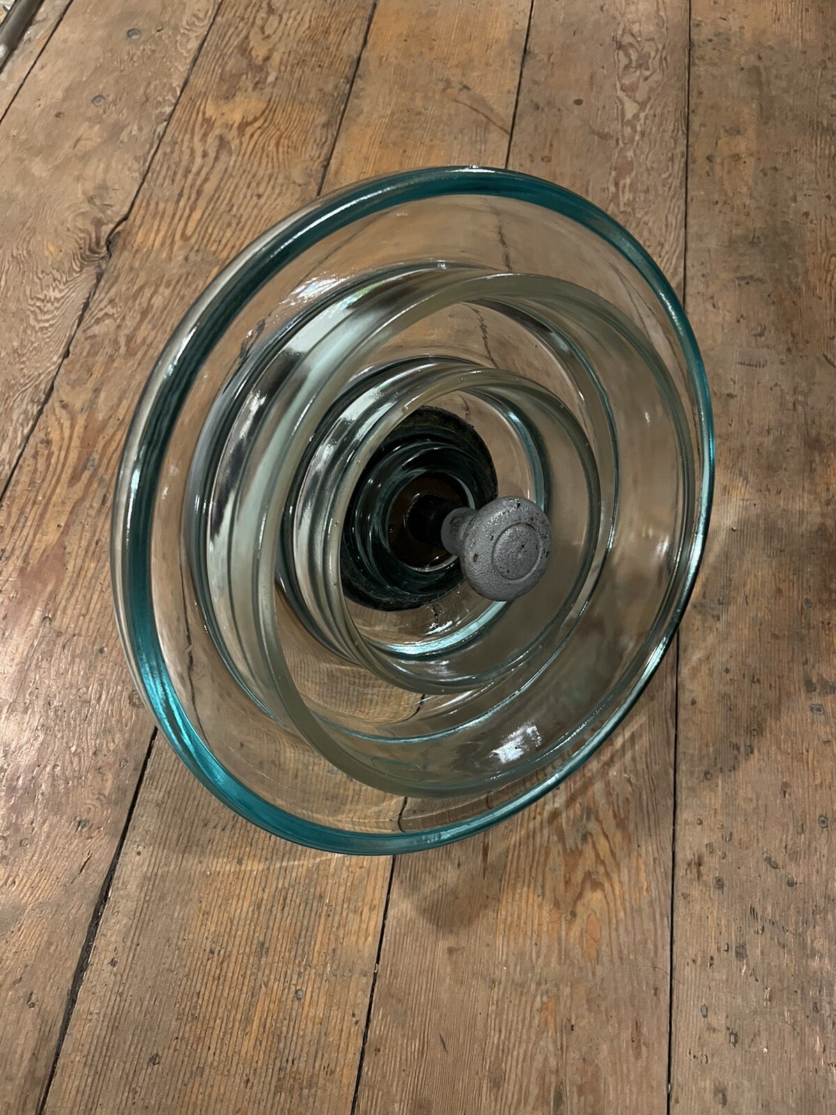⚡️ Vintage Antique Glass Large Electric Pylon Insulator 13 inch diameter ⚡️