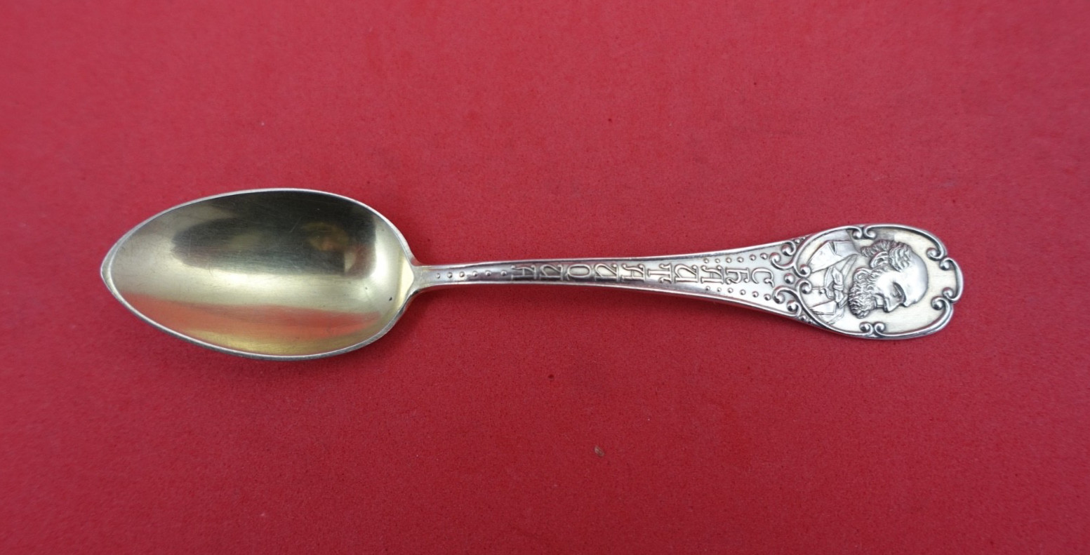 Pattern Unknown by Shiebler Sterling Demitasse Spoon GW “Chautauqua” 4 1/4″