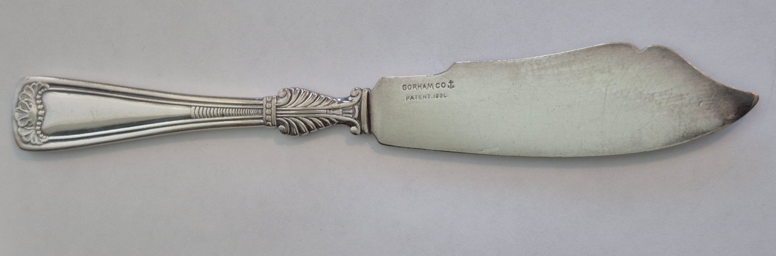 Vintage Gorham Silver plate Master Butter Knife Princess Louise 7.5″ HB monogram