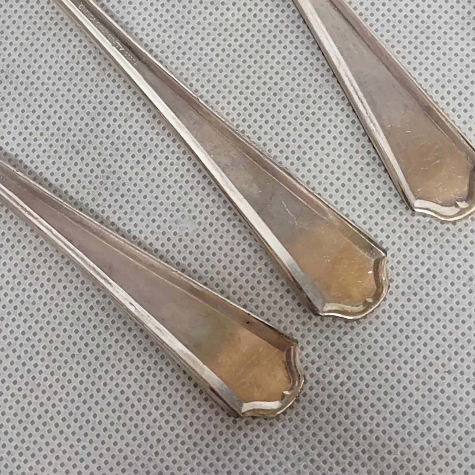 Oneida Algonquin Baronet Teaspoons 4 Silver Plated 1923