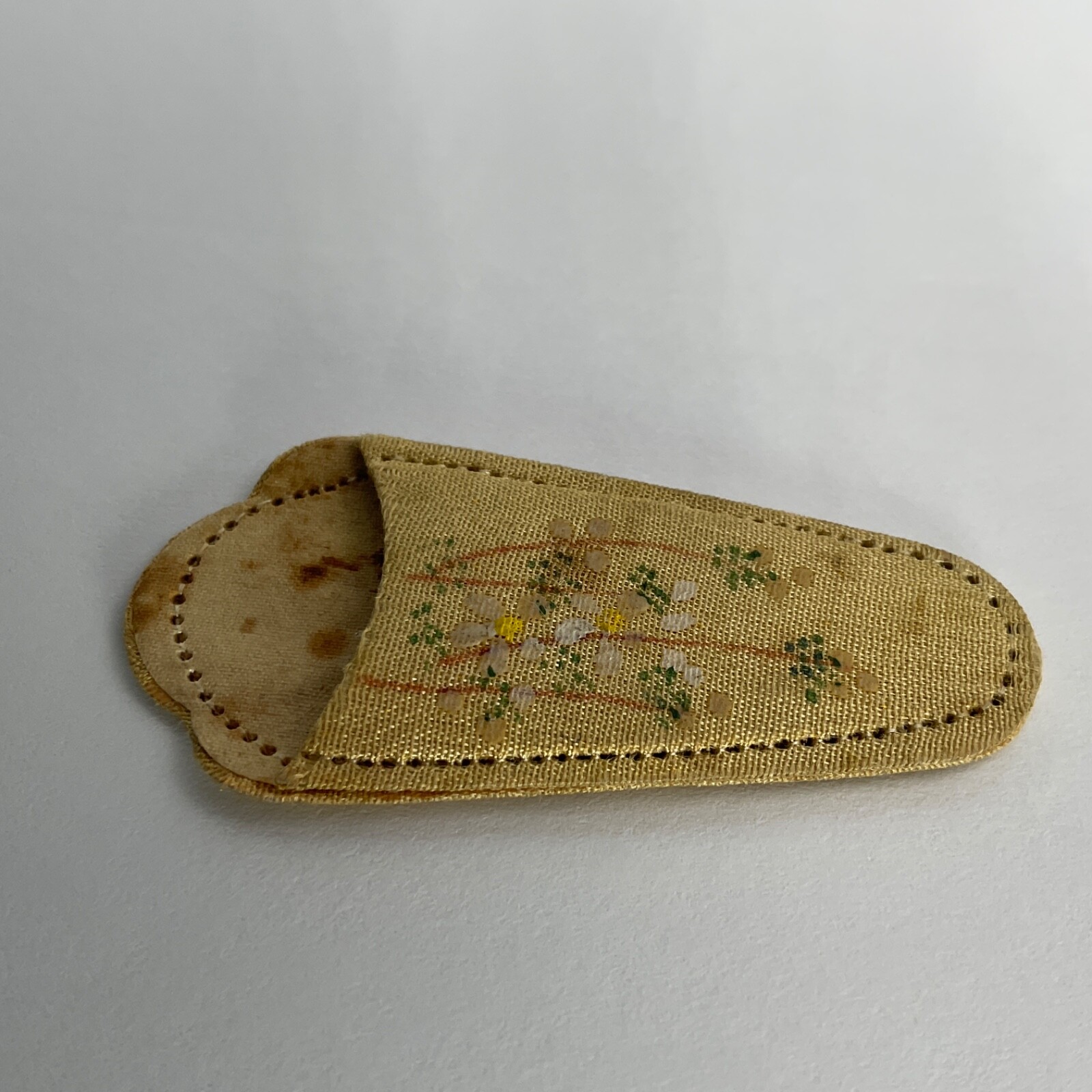 Antique Scissors Spring Mini Japan Thread Sewing Fabric Silk Sleeve Case Floral