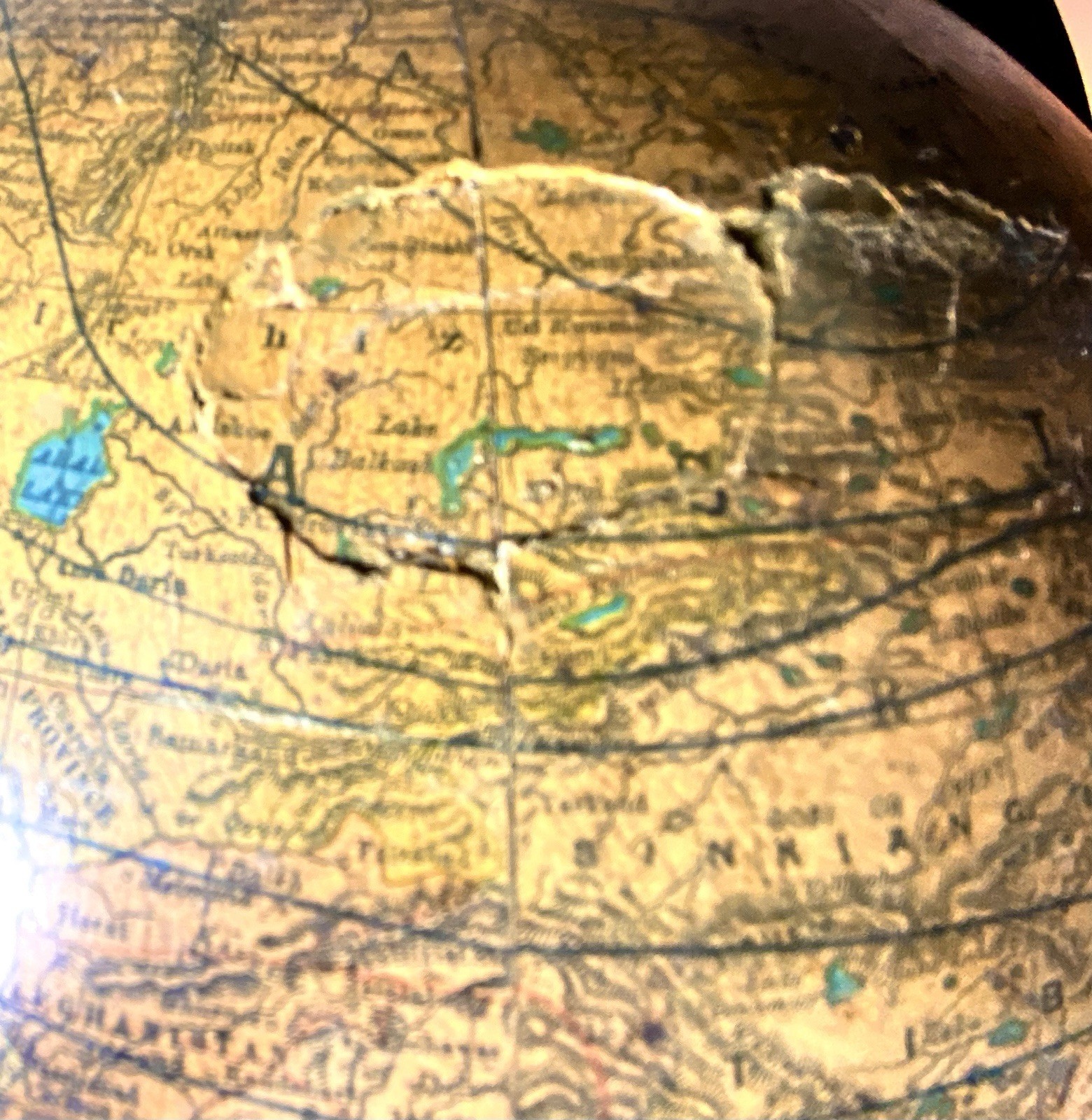ANTIQUE RAND MCNALLY TERRESTRIAL GLOBE CIRCA 1918