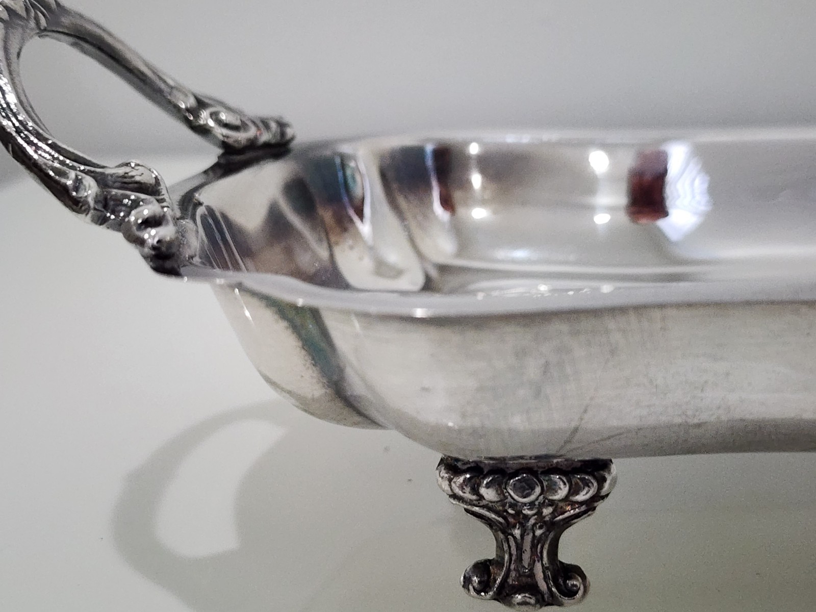 Antique American Silverplate Bread Tray English Silver Mfg Corp Handles