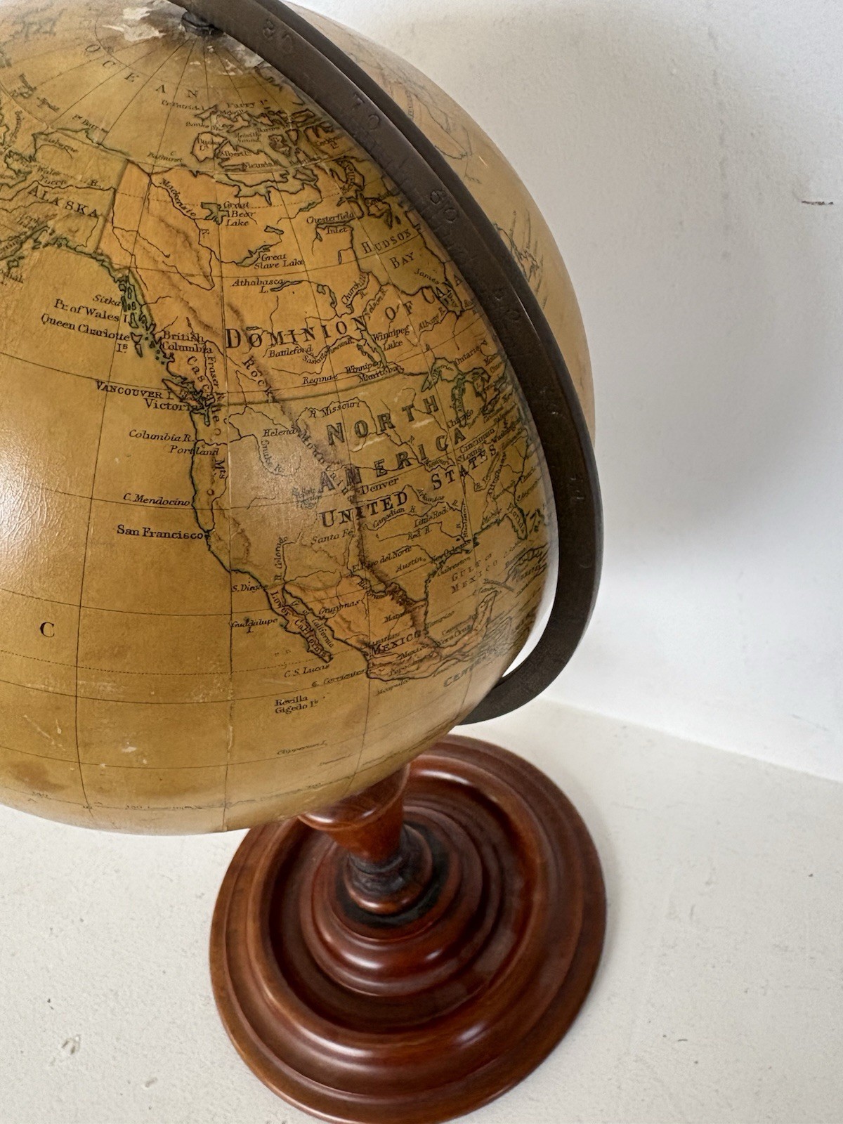Antique Philip’s Educational Terrestrial Globe J Bartholomew World Map 16” High