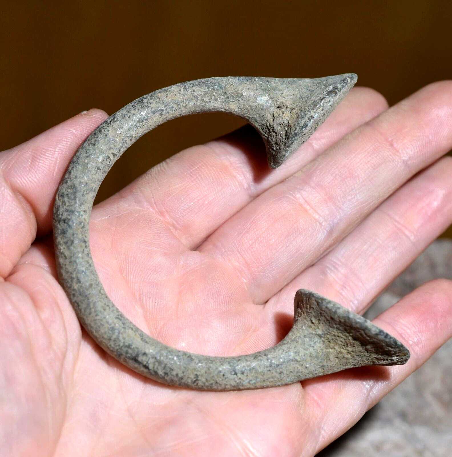 Antique Manilla Okpoho Style Metal Money Currency Bracelet, West African Trade