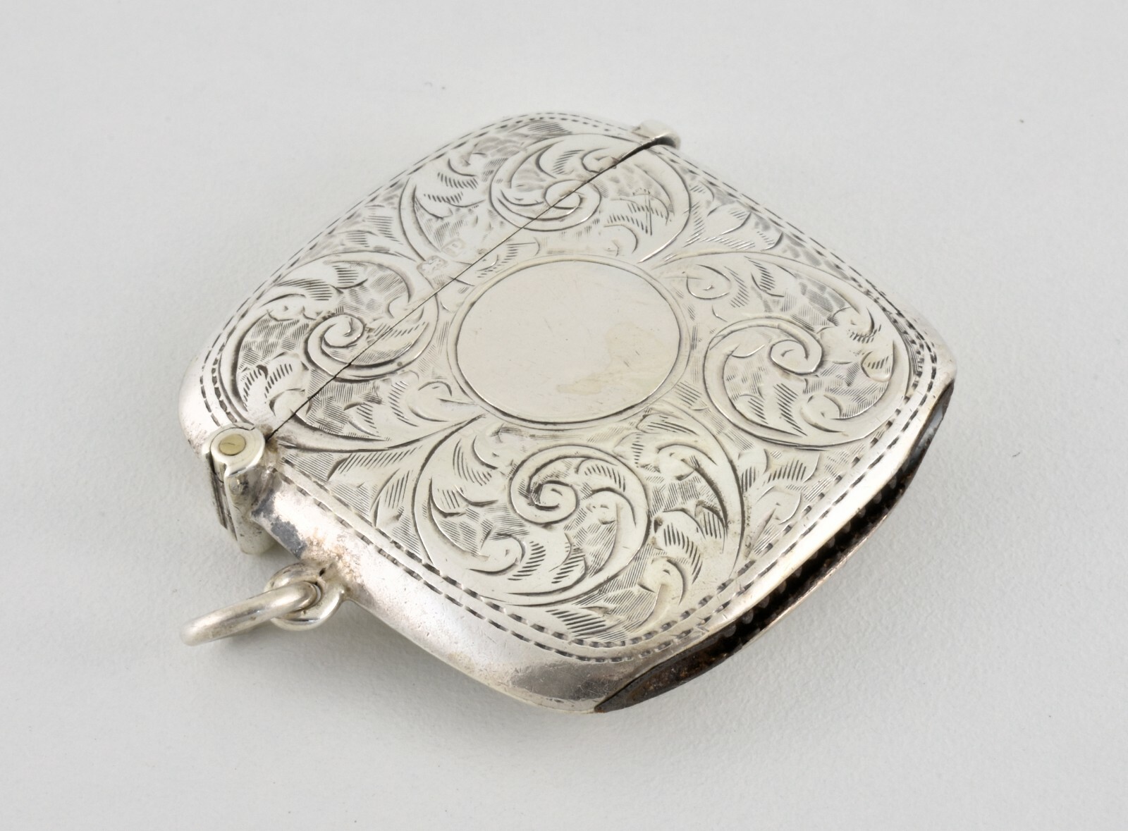 Antique English Solid Silver George V Vesta Case, William Neale & Son, 1914