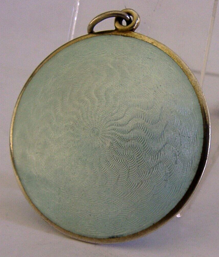 BEAUTIFUL STERLING SILVER ENAMEL BOX c1920 ANTIQUE