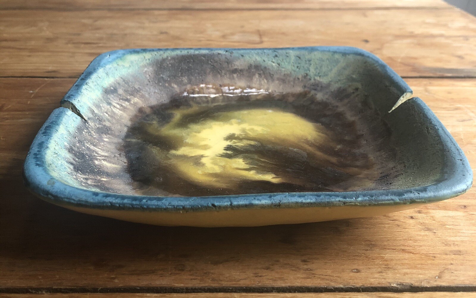 Wild Glaze Fantoni Tray Italy Ceramic MCM Modernist
