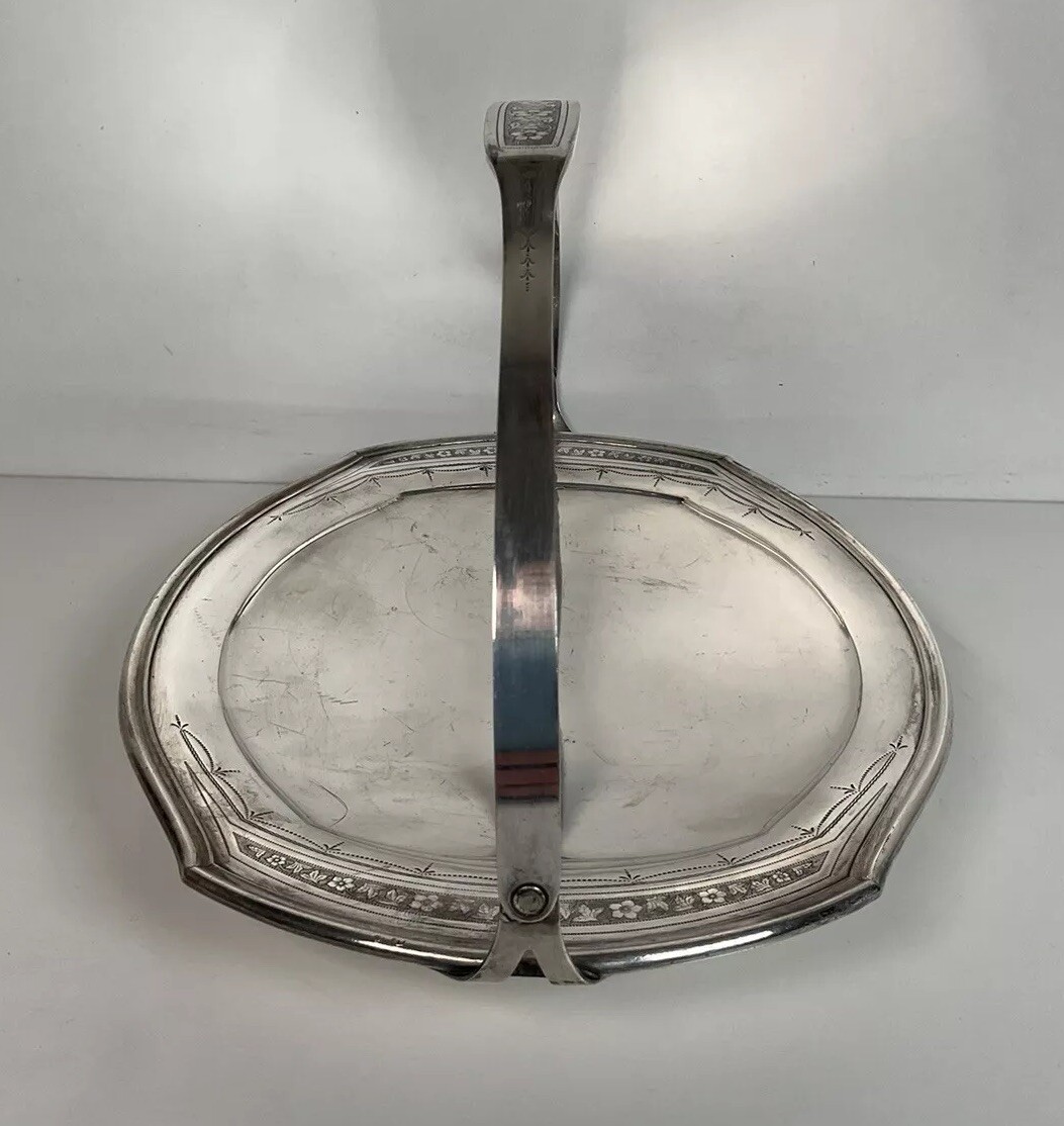 Community Silver Plate Serving Basket | Style 14957 | Floral Handle