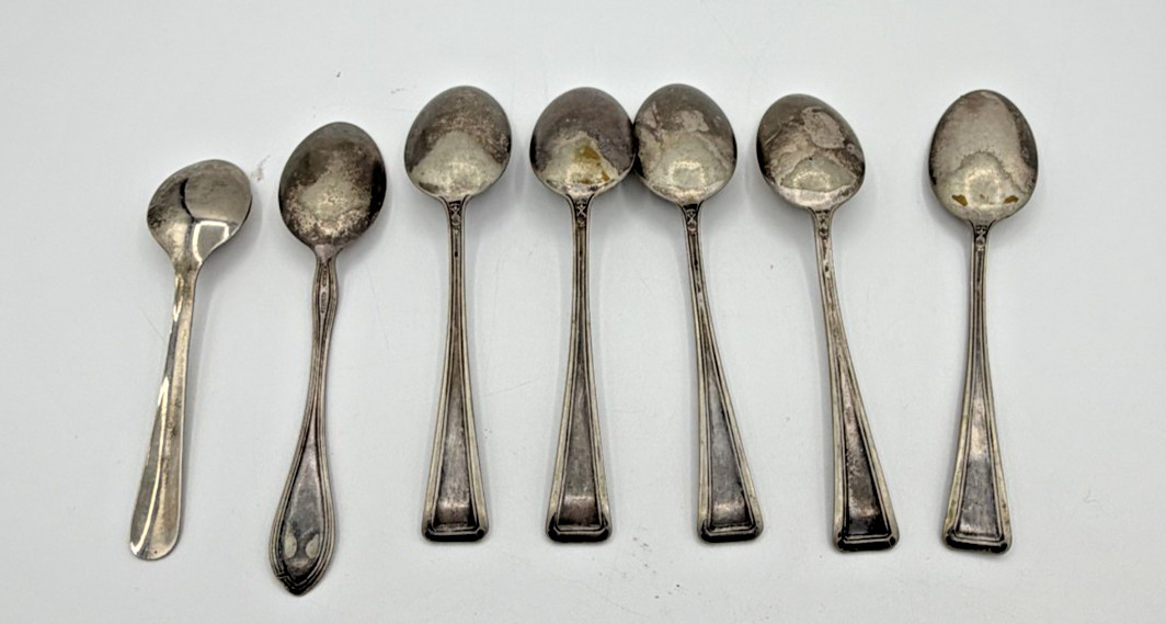 Vintage ASCO / American Silver Co. & Alvin Lot of 7 Spoons