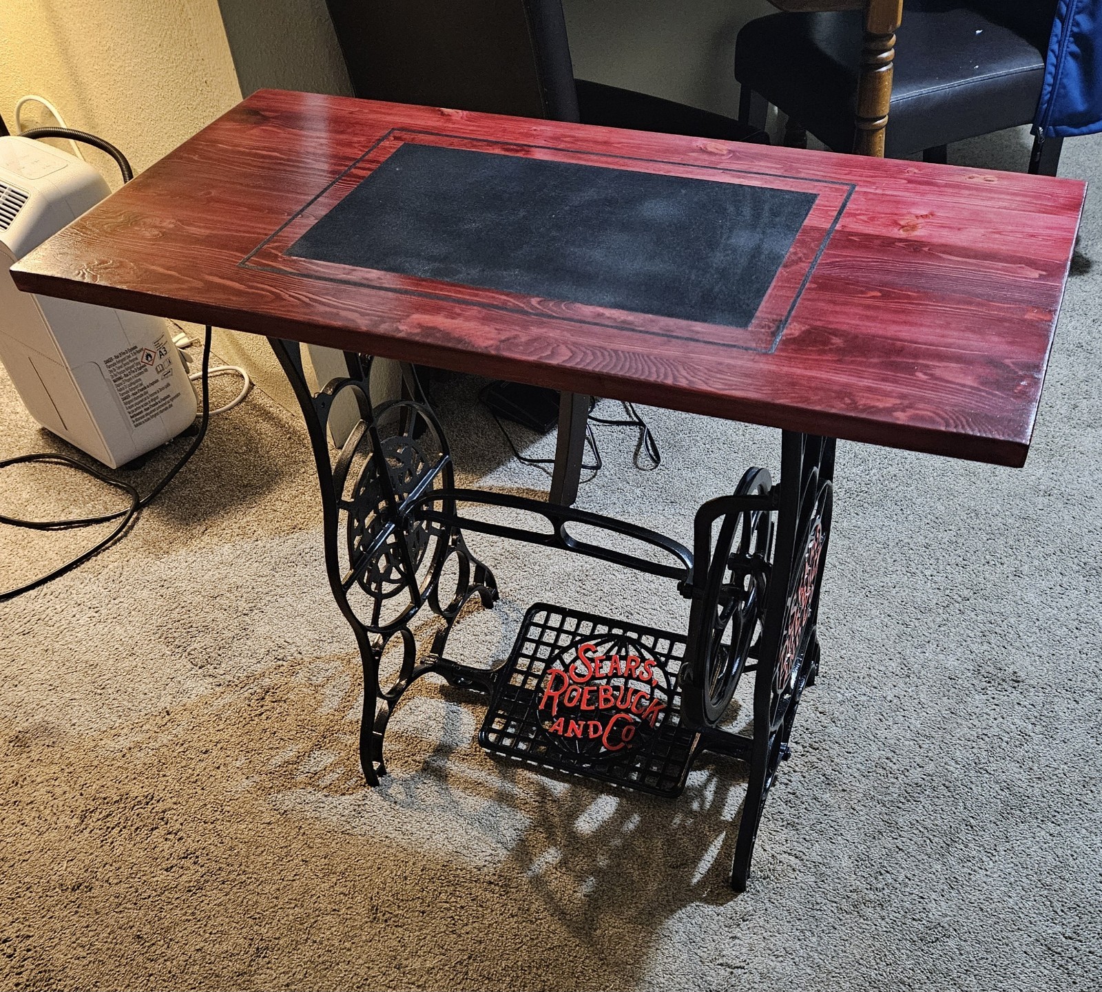 Refurbished 1905 Sears Robuck Treadle Table, Rare, Antique