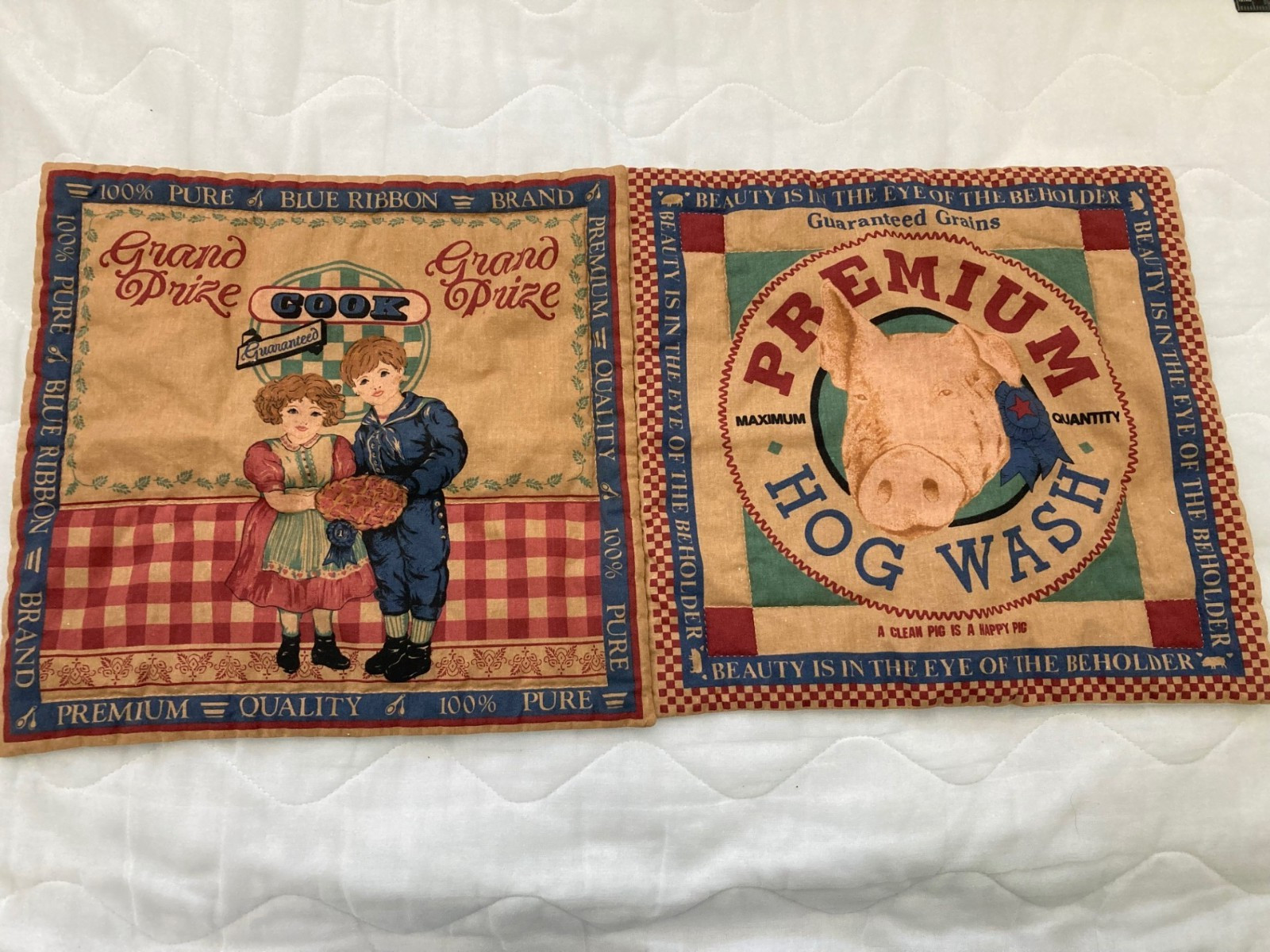 100% Pure Blue Ribbon and Premium Hog Wash – quilted fabric wall decorations