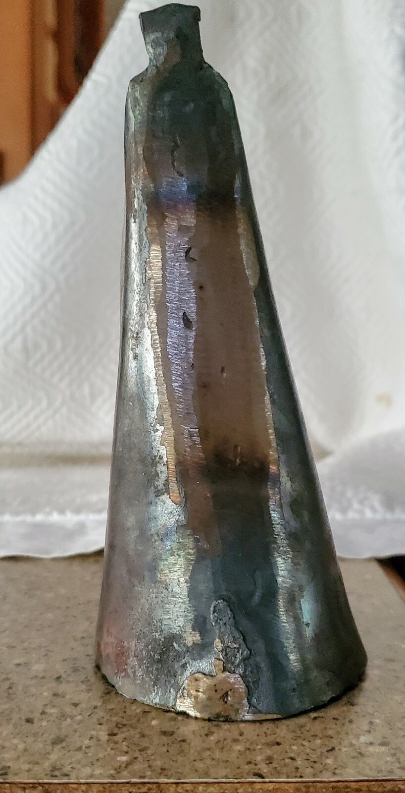 Primitive 6.5″ COW BELL Handmade LOUD DEEP Rustic Rough Metal RODEO COWBOY BULL