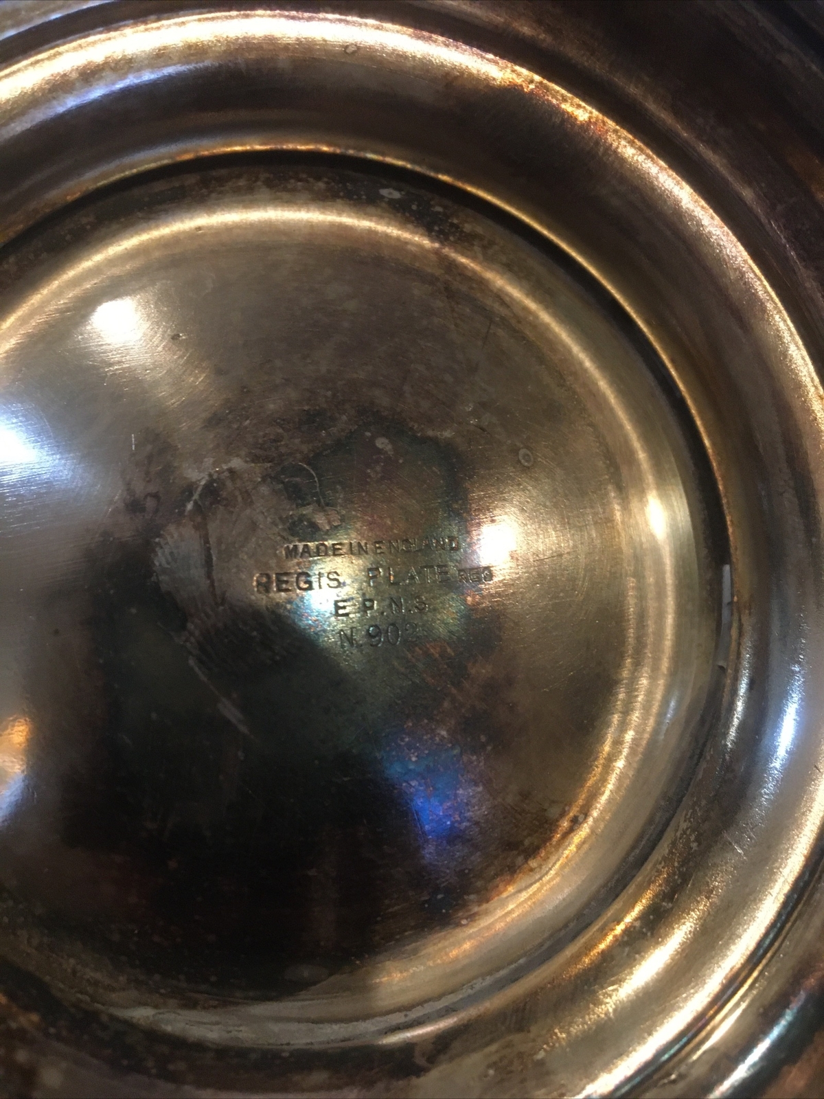 Brides Basket w/ Handle Regis Plate Reg EPNS England Silverplate Pierced Border