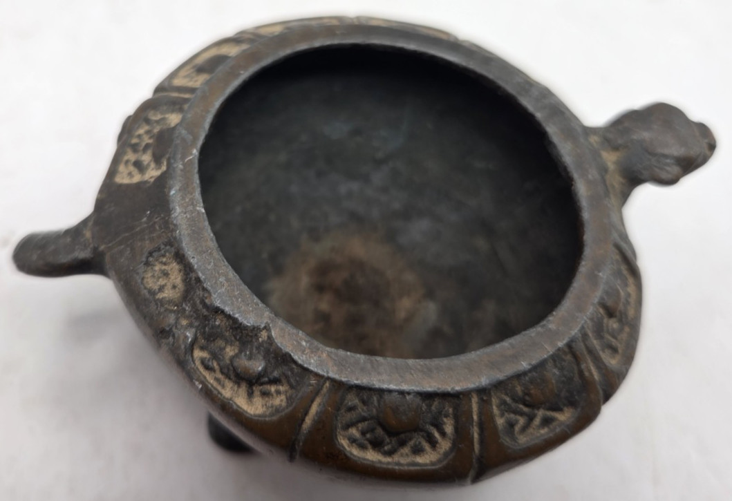 James W. Tufts Boston Dish with Metal Turtle Incense Bowl?