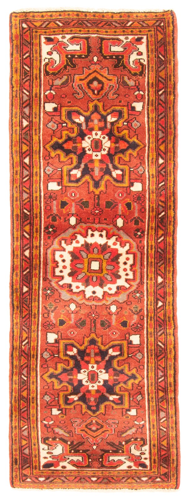 Vintage Hand-Knotted Area Rug 2’1″ x 6’1″ Traditional Oriental Wool Carpet
