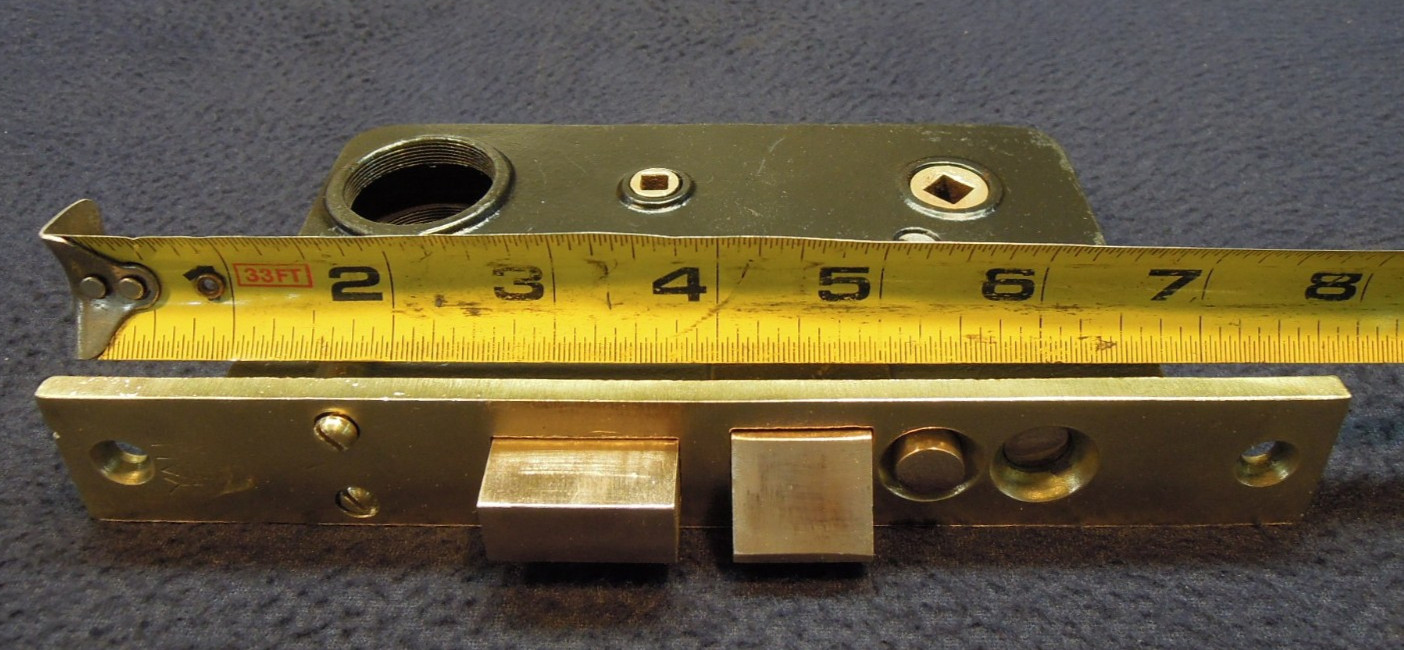 Antique Entry Mortise Lock Brass Knobs & Plates Cylinder Lock w/ 3 keys – Yale