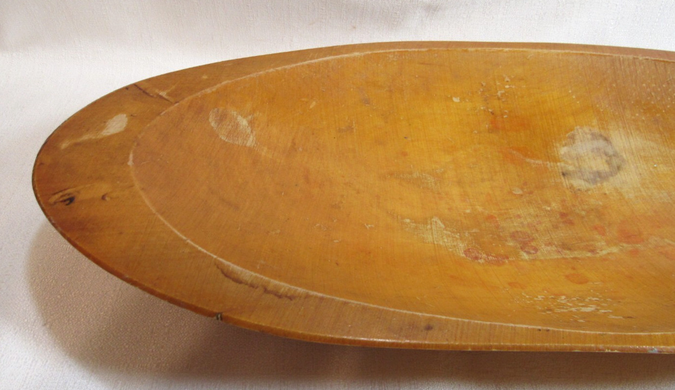 Parrish Chicago? Vintage Oblong Maple? 18″ Wood Dough/Bread Bowl