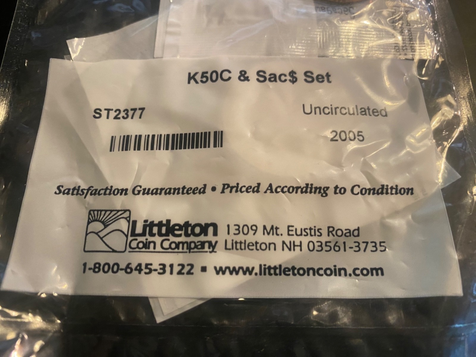 2005 P D Uncirculated Coin Set Sacagawea Kennedy Dollar Littleton Mint Pack Seal
