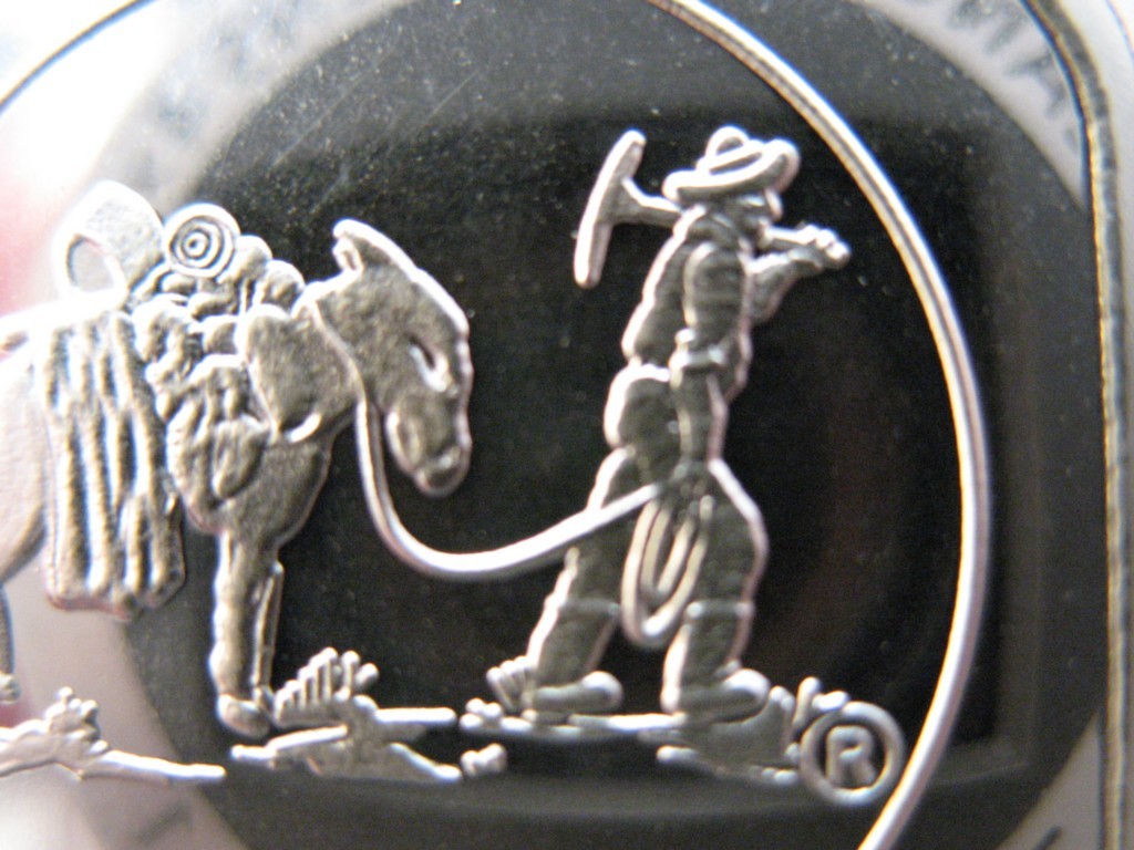 1-OZ SILVERTOWNE MINT MULE & PROSPECTOR NEW .999 PURE SILVER BULLION BARTER