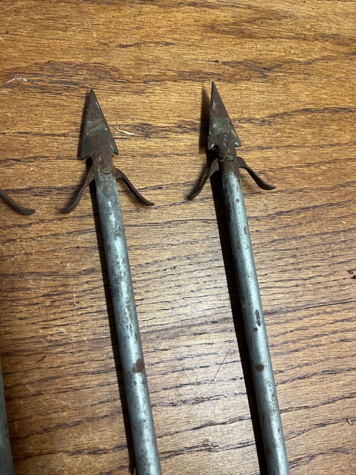 Vintage Large Metal 4-Tine Prong Fishing Spear Cabin Decor Forged Steel