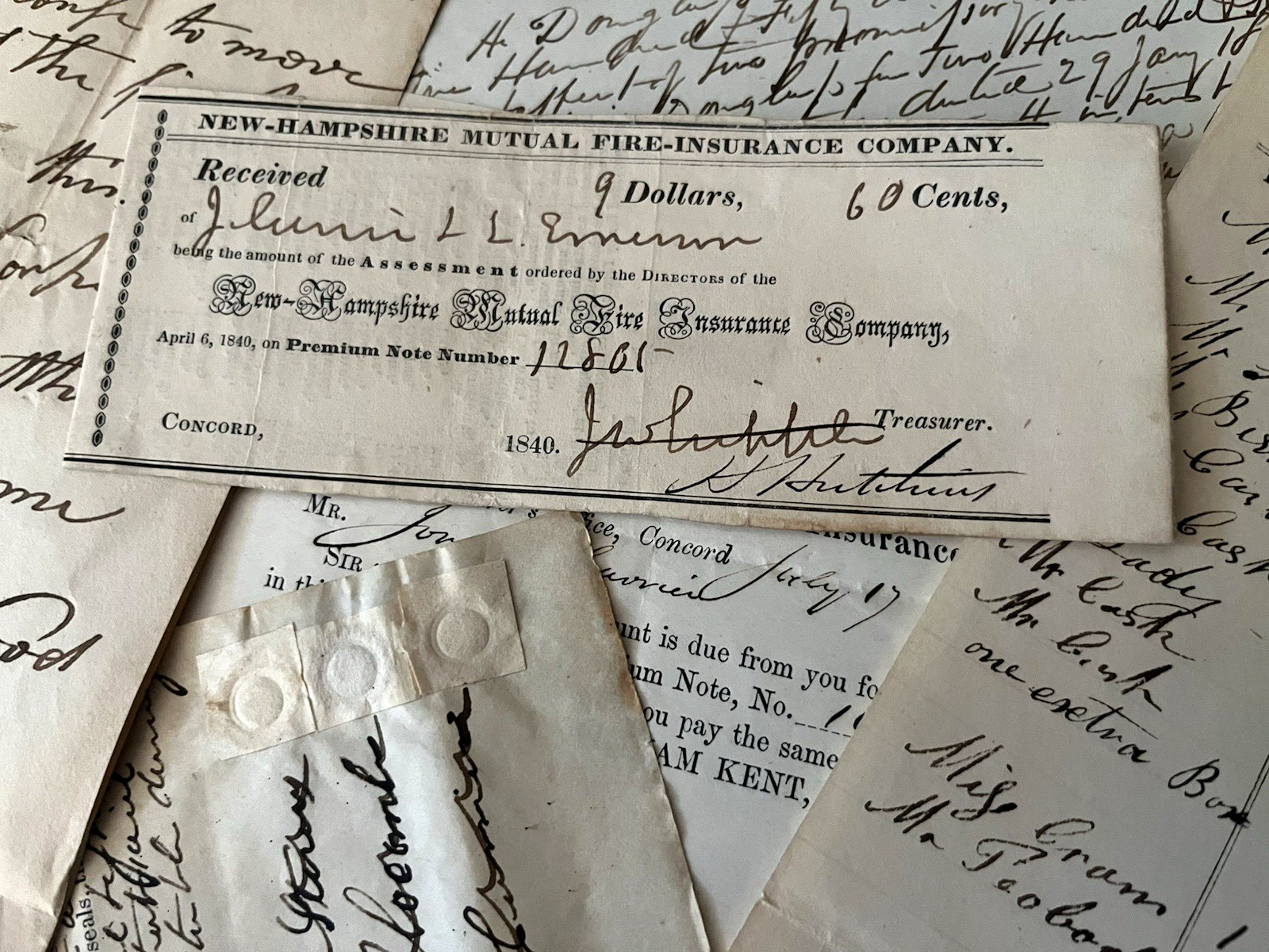 EPHEMERA LOT IN ENGLISH – Collection of Documents, Letters, Papers, Manuscripts
