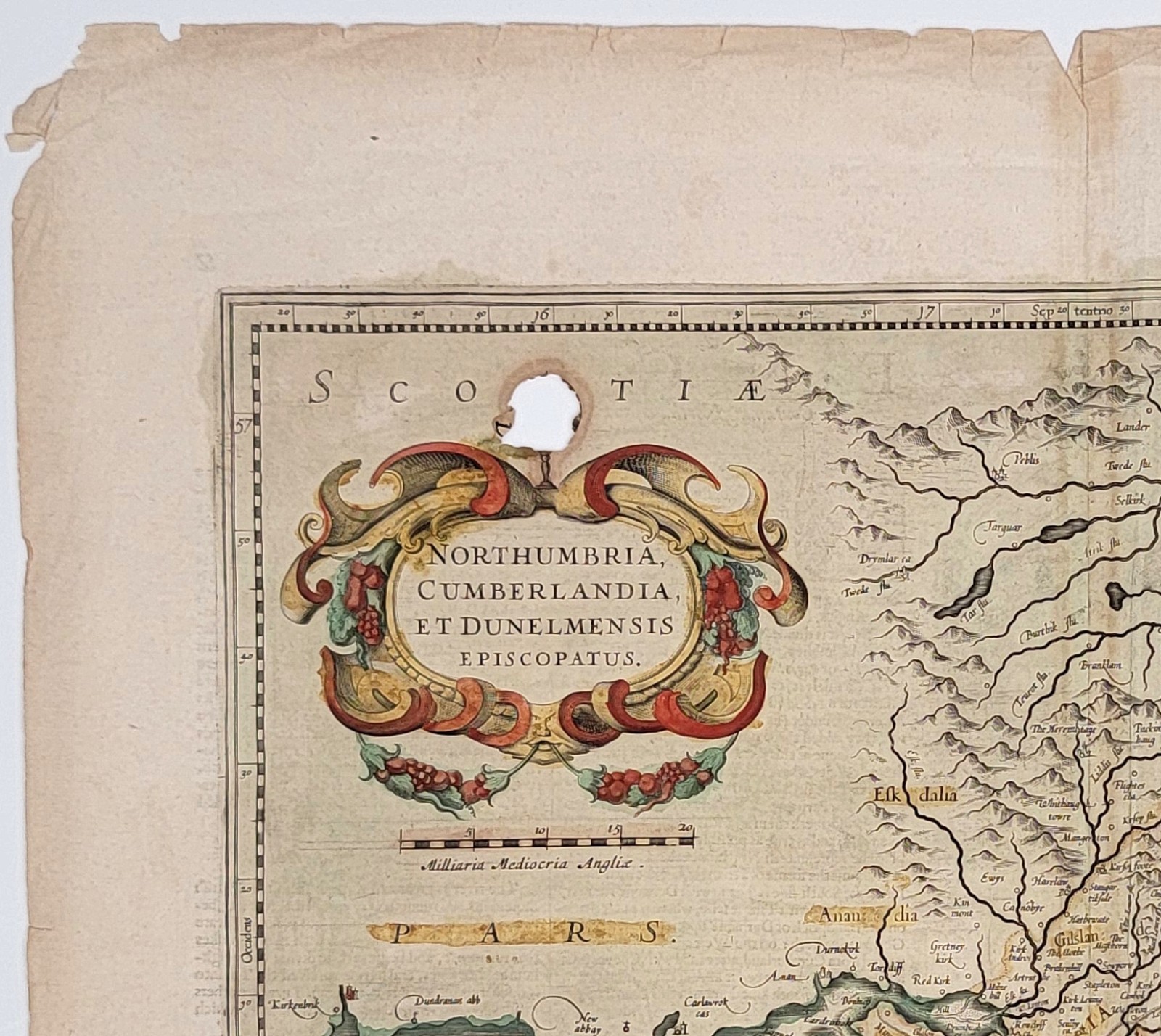 Northumbria, Cumberland & Durham – Mercator–Hondius / Janssonius – Early 17th-C