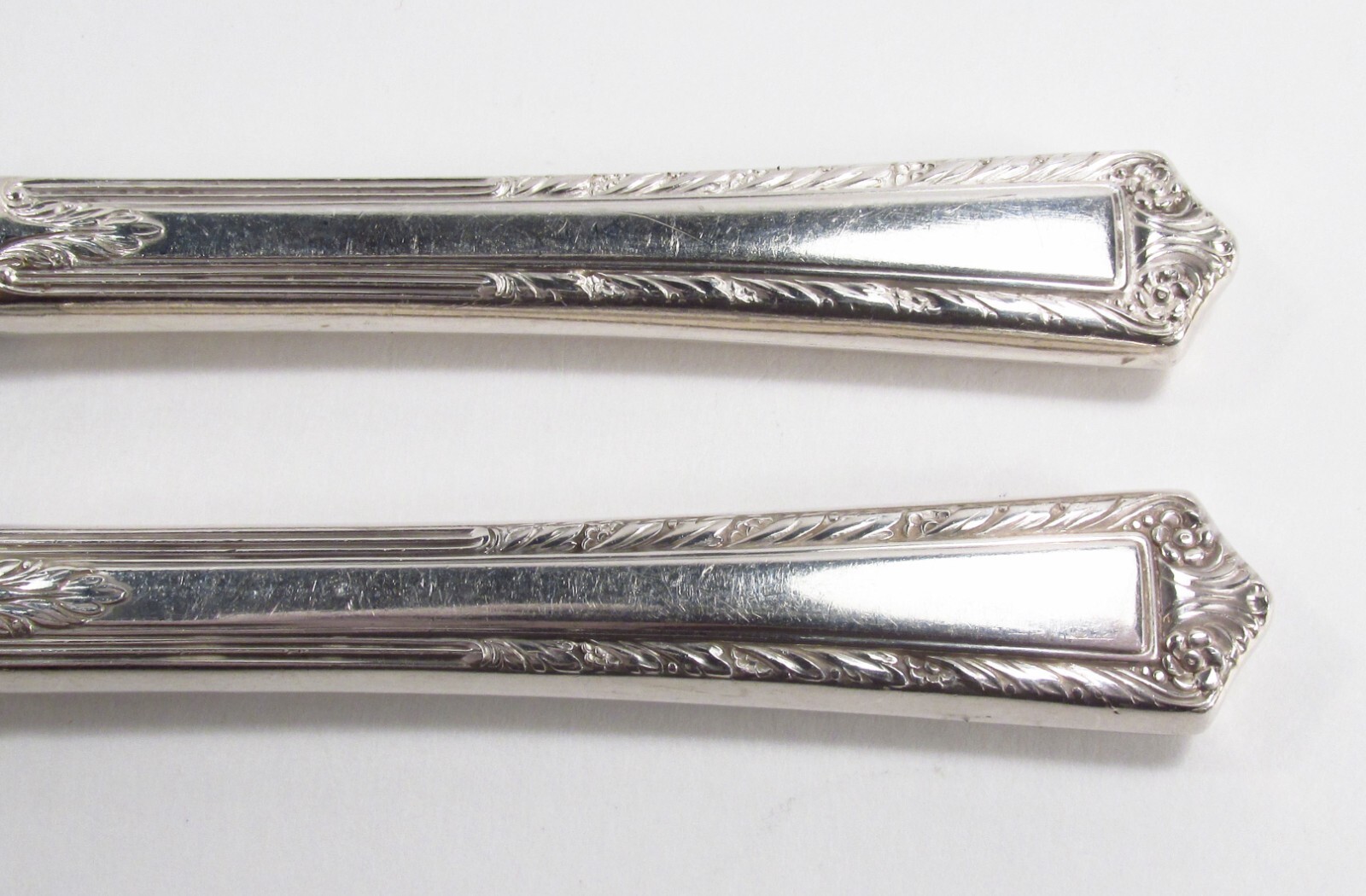 Two Vintage 1947 Fine Arts Processional Sterling Silver HH Paddle Butter Knives